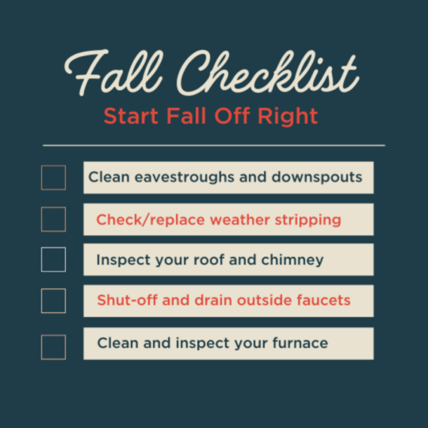 Fall Home Checklist Carrington South By APEX   Fall Check List 610x610 